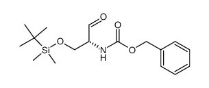 [(2R)-1-(tert-butyl-dimethyl-silanyloxymethyl)-2-oxo-ethyl]-carbamic acid benzyl ester Structure