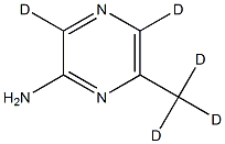 6-(methyl-d3)pyrazin-3,5-d2-2-amine结构式