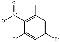 4-Bromo-2-fluoro-6-iodonitrobenzene结构式