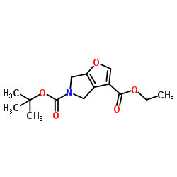 5-tert-Butyl 3-ethyl 4H-furo[2,3-c]pyrrole-3,5(6H)-dicarboxylate Structure