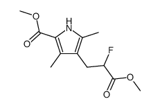 4-(2-Fluoro-2-methoxycarbonyl-ethyl)-3,5-dimethyl-1H-pyrrole-2-carboxylic acid methyl ester结构式