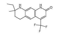 8-ethyl-8-methyl-4-(trifluoromethyl)-6,7,8,9-tetrahydropyrido[3,2-g]quinolin-2(1H)-one Structure