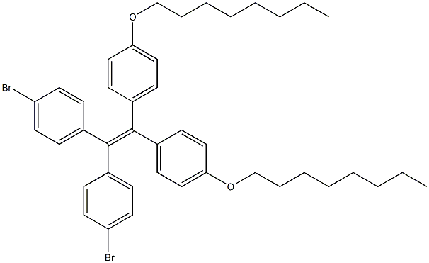 4,4'-(2,2-bis(4-(octyloxy)phenyl)ethene-1,1-diyl)bis(bromobenzene) Structure