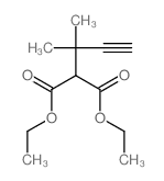 Propanedioicacid, 2-(1,1-dimethyl-2-propyn-1-yl)-, 1,3-diethyl ester Structure