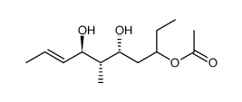 (5R,6S,7R,E)-5,7-dihydroxy-6-methyldec-8-en-3-yl acetate Structure