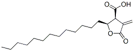 (2S,3S)-Tetrahydro-4-methylene-5-oxo-2-tridecyl-3-furancarboxylic acid structure