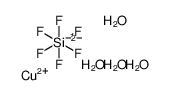 copper,hexafluorosilicon(2-),tetrahydrate Structure