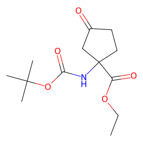 ethyl 1-(tert-butoxycarbonylamino)-3-oxo-cyclopentanecarboxylate Structure