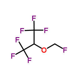 氟甲基-1,1,1,3,3,3-六氟异丙基醚结构式