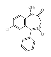 2H-1,4-Benzodiazepin-2-one,7-chloro-1,3-dihydro-1-methyl-5-phenyl-, 4-oxide structure