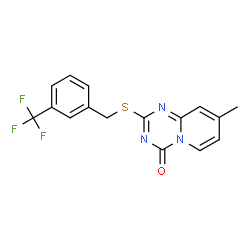 8-METHYL-2-([3-(TRIFLUOROMETHYL)BENZYL]SULFANYL)-4H-PYRIDO[1,2-A][1,3,5]TRIAZIN-4-ONE picture