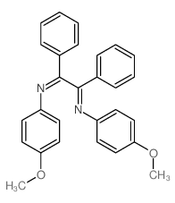 N,N-bis(4-methoxyphenyl)-1,2-diphenyl-ethane-1,2-diimine Structure