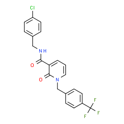 N-(4-Chlorobenzyl)-2-oxo-1-[4-(trifluoromethyl)benzyl]-1,2-dihydro-3-pyridinecarboxamide结构式