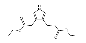 ethyl 3-(4-ethoxycarbonylmethyl-1H-pyrrol-3-yl)-propionate Structure