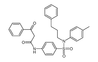 3-oxo-3-phenyl-N-[4-[N-(3-phenylpropyl)-N-(p-tolyl)sulphamoyl]phenyl]propionamide picture