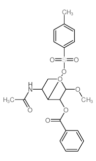 [5-acetamido-2-methoxy-4-(4-methylphenyl)sulfonyloxy-oxan-3-yl] benzoate结构式