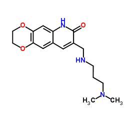 8-({[3-(Dimethylamino)propyl]amino}methyl)-2,3-dihydro[1,4]dioxino[2,3-g]quinolin-7(6H)-one Structure