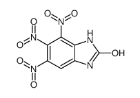 4,5,6-trinitro-1,3-dihydrobenzimidazol-2-one Structure