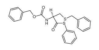 S-benzyl-N-benzyloxycarbonyl-L-thiocysteine S-phenyl ester Structure