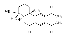 1-Phenanthrenecarbonitrile,6,7-diacetyl-1,2,3,4,4a,9,10,10a-octahydro-1,4a-dimethyl-9-oxo-, (1a,4ab,10aa)- (9CI) Structure