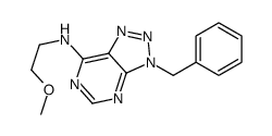 3H-1,2,3-Triazolo[4,5-d]pyrimidin-7-amine, N-(2-methoxyethyl)-3-(phenylmethyl)- (9CI)结构式