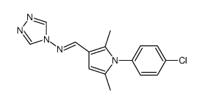 (E)-1-[1-(4-chlorophenyl)-2,5-dimethylpyrrol-3-yl]-N-(1,2,4-triazol-4-yl)methanimine结构式