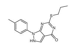 1-(4-methylphenyl)-6-propylsulfanyl-2H-pyrazolo[3,4-d]pyrimidin-4-one结构式