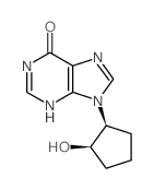 9-[(1S,2R)-2-hydroxycyclopentyl]-3H-purin-6-one结构式