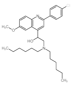 4-Quinolinemethanol,2-(4-chlorophenyl)-a-[(dihexylamino)methyl]-6-methoxy- structure