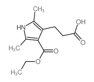 1H-Pyrrole-3-propanoicacid, 4-(ethoxycarbonyl)-2,5-dimethyl-结构式