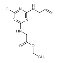 N-(4-allylamino-6-chloro-[1,3,5]triazin-2-yl)-glycine ethyl ester结构式