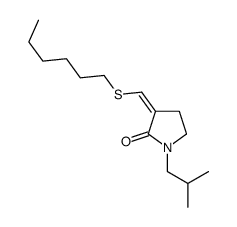 3-(hexylsulfanylmethylidene)-1-(2-methylpropyl)pyrrolidin-2-one Structure