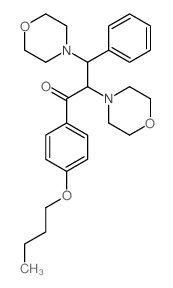 1-(4-butoxyphenyl)-2,3-dimorpholin-4-yl-3-phenyl-propan-1-one structure