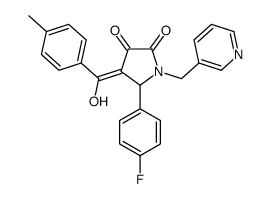 (4E)-5-(4-fluorophenyl)-4-[hydroxy-(4-methylphenyl)methylidene]-1-(pyridin-3-ylmethyl)pyrrolidine-2,3-dione结构式