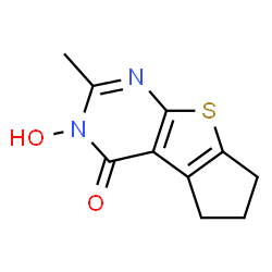 4H-Cyclopenta[4,5]thieno[2,3-d]pyrimidin-4-one,3,5,6,7-tetrahydro-3-hydroxy-2-methyl-(9CI)结构式