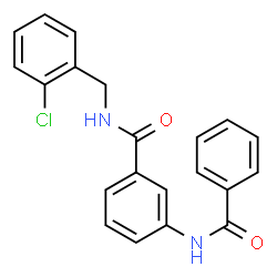 3-Benzamido-N-(2-chlorobenzyl)benzamide Structure