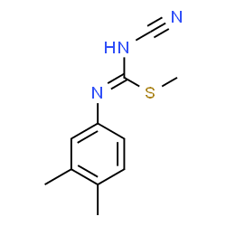 4-([(CYANOIMINO)(METHYLSULFANYL)METHYL]AMINO)-1,2-DIMETHYLBENZENE Structure