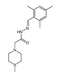 2-(4-methylpiperazin-1-yl)-N-[(2,4,6-trimethylphenyl)methylideneamino] acetamide structure