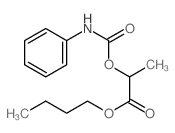 Propanoic acid,2-[[(phenylamino)carbonyl]oxy]-, butyl ester结构式