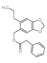 Benzeneacetic acid, (6-propyl-1,3-benzodioxol-5-yl)methylester Structure