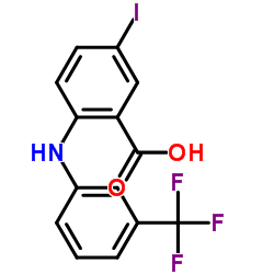 Benzoic acid,5-iodo-2-[[3-(trifluoromethyl)phenyl]amino]- Structure