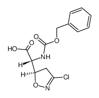 erythro-DL-N-benzyloxycarbonyl-α-amino-3-chloro-4,5-dihydro-5-isoxazoleacetic acid Structure