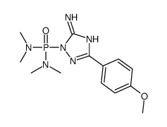 2-[bis(dimethylamino)phosphoryl]-5-(4-methoxyphenyl)-1,2,4-triazol-3-amine结构式