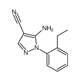 1H-Pyrazole-4-carbonitrile,5-amino-1-(2-ethylphenyl)-(9CI) Structure