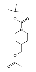 N-tert-butoxycarbonylpiperidin-4-ylmethyl acetate Structure