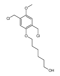 6-[2,5-bis(chloromethyl)-4-methoxyphenoxy]hexan-1-ol结构式