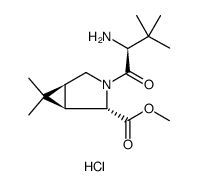 3-Azabicyclo[3.1.0]hexane-2-carboxylic acid, 3-[(2S)-2-amino-3,3-dimethyl-1-oxobutyl]-6,6-dimethyl-, Methyl ester, Monohydrochloride, (1R,2S,5S)- Structure