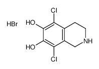 5,8-dichloro-1,2,3,4-tetrahydroisoquinoline-6,7-diol,hydrobromide Structure