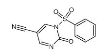 2-oxo-1-(phenylsulfonyl)-1,2-dihydropyrimidine-5-carbonitrile结构式