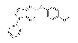 5-(4-methoxyphenoxy)-1-phenylpyrazolo[3,4-b]pyrazine结构式